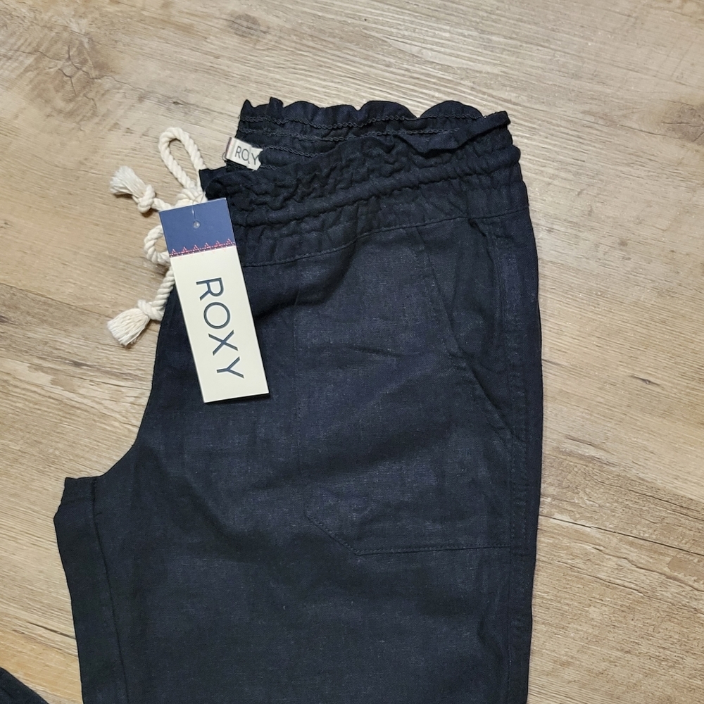 *not 4 sale* ROXY Oceanside Wide Leg Black Beach Pant - Picture 5 of 11